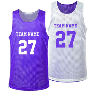 Maillot de basket-ball réversible personnalisé, nom de l'équipe 27, débardeur en maille sublimé, unisexe, adulte, toutes saisons, vêtements de sport respirants - Product Image 6