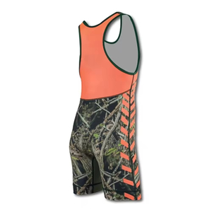 Best Quality Customized Logo Print Men's Wrestling Singlets Sports Fitness Wear Good Selling Customized Logo Print Singlets - Product Image 2