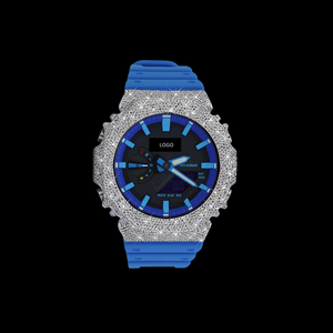 Reloj G-Shock de Lujo con Bisel de Diamantes Grandes de Dos Tonos y Moissanita VVS Premium de Última Generación, Cuarzo de Alta Calidad, Otros Relojes de Moda - Product Image 1