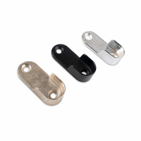 Support de tube de penderie LESLIE en alliage de zinc robuste avec design non amovible pour tube ovale de 15x30mm