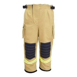 Tenue de pompier marron, équipement de protection en polyester avec bandes réfléchissantes, résistant aux flammes, ignifuge, résistant à la chaleur, avec pack respiratoire - Product Image 2