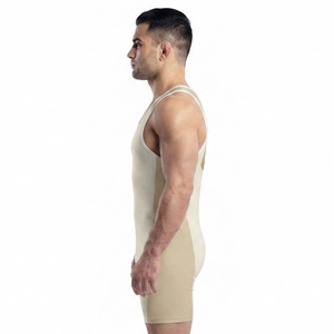 Vêtement de lutte professionnel pour hommes en gros, 100% polyester, maillot de compression de lutte de qualité supérieure, maillot de lutte pour hommes - Product Image 3