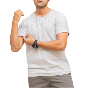 เสื้อยืดผู้ชายแบบยืดหยุ่น ผลิตจากผ้าที่ระบายอากาศได้ดี สวมใส่สบาย ทรงหลวม เหมาะสำหรับใส่ไปยิม ใส่ลำลอง และแฟชั่นในชีวิตประจำวัน - Product Image 4