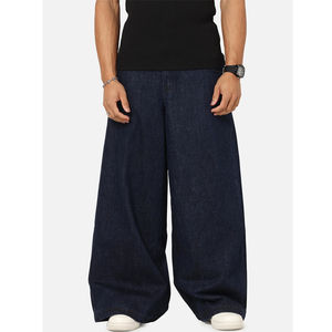 Jeans de mezclilla OEM 100% algodón ligeros de cintura media con lavado a la piedra para hombre, botones plateados personalizados, corte holgado, venta al por mayor - Product Image 3