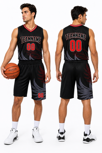 Ensemble de maillots de basket-ball unisexe à séchage rapide, couleur personnalisée, polyester, avec logo imprimé pour adultes et garçons, maillots de basket-ball pour adultes - Product Image 6