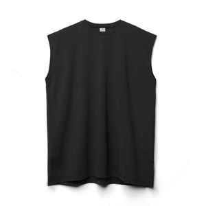 Camiseta sin mangas de algodón y poliéster suave para hombre, estilo hip hop, personalizada ODM, para gimnasio, verano, ropa urbana. - Product Image 2