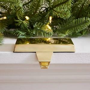 Modern Gold Metal Christmas <b>Stocking</b> Holder For Mantel Heavy Duty Garland Hanger <b>Xmas</b> Hook Christmas Decorations for Home Decor - Product Image 1