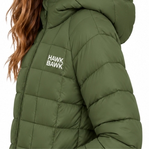 Chaqueta Acolchada con Capucha para Mujer, Moderna, Informal, con Cierre, Diseño Personalizado - Product Image 6