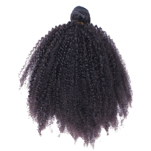 Extensions de cheveux crépus de trame noire bouclée de 8 à 36 pouces, cheveux bruts de donneur unique de haute qualité, double tirage vietnamien 99J-30 pouces - Product Image 1