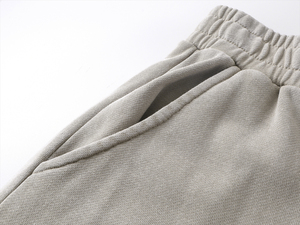 <b>Men's</b> Casual Wide Leg Pants <b>Elastic</b> <b>Waist</b> Drawstring <b>Trousers</b> Solid Beige With Side Pockets - Product Image 4