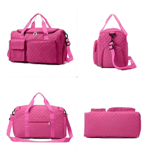 Pink Gym Duffel <b>Bag</b> with Adjustable Strap Large Capacity Zipper Closure High quality Casual Style for Women - Product Image 2