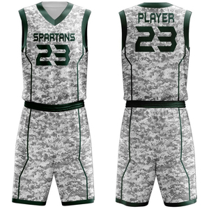 Uniformes de Baloncesto Personalizados Sublimados, de Malla Transpirable de Secado Rápido, 100% Poliéster, Antibacterianos y Ecológicos, sin Mangas - Product Image 4