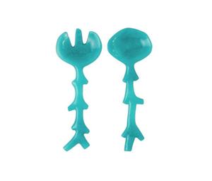 AL MALIK CRAFT Cuillère et fourchette décoratives en résine faites à la main, ustensiles de service pour salade, écologiques, élégants, compatibles lave-vaisselle et micro-ondes - Product Image 5