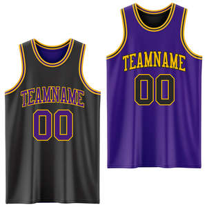 Tenue de Basketball Réversible Professionnelle Sublimée – Kit d'Équipe Anti-Transpiration avec Maillot et Short en Mesh pour Jeunes – Idéal Tournois et Compétitions Sportives - Product Image 1