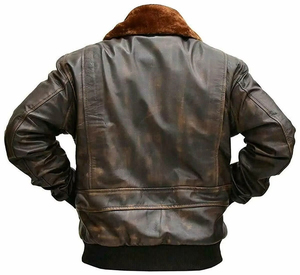 Custom mens <b>jacket</b> <b>pilot</b> flying aviator fur bomber brown <b>jacket</b> mens aviator <b>jacket</b> real leather - Product Image 2