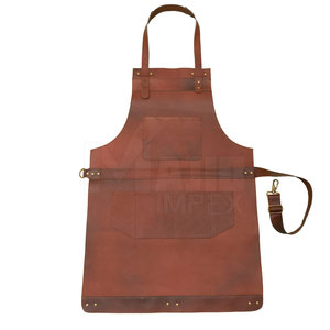 Tablier de travail en cuir PU imperméable et respirant, personnalisable, pour la soudure, vente en gros - Product Image 6