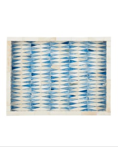 Bandeja Rectangular de Lujo Hecha a Mano con Incrustaciones de Hueso Azul, Bandeja Decorativa para Servir, Bandeja para Mesa de Centro, Bandeja para Desayuno y Té - Product Image 5
