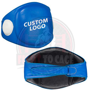 Protection abdominale en cuir de vachette véritable à absorption des chocs haute densité, support lombaire et bandages de poignet pour la boxe - Marque FIGHT CAGE GEARS - Product Image 4