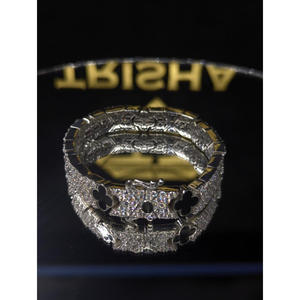 Luxury Iced Out Bracelet VVS Moissanite Diamonds with 925 Sterling Silver Hip Hop <b>Men</b> Jewelry By Trisha Jewels - Product Image 1