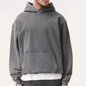 Sudadera con Capucha Unisex de Alta Calidad para Invierno, Bordada, Lavado Ácido, Estilo Vintage, Forro Polar Ecológico, Talla Grande, Venta al Por Mayor - Product Image 3
