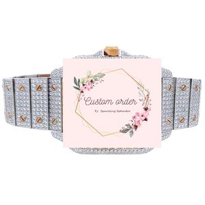 Reloj de pulsera para hombre con esfera de esqueleto, diamantes CVD, tono oro rosa, envío gratis, estilo Hip Hop, con esfera de 41 mm de diámetro - Product Image 3