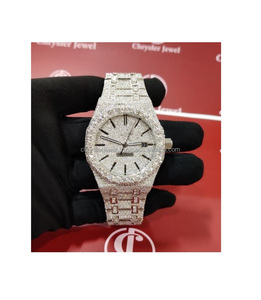 Mejor precio 41MM Iced Luxury Automatic Movement Watch Diseño único VVS Moissanite Diamond Acero inoxidable Glass para Hip Hop Man - Product Image 1