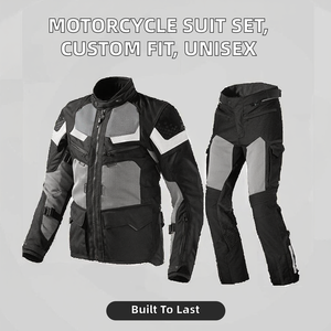 Dernier design, combinaison de moto respirante 600D, pantalon et veste de moto, ensemble imperméable de course, taille personnalisée, unisexe, adultes, OEM - Product Image 3