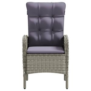 Ergonomic <b>Grey</b> Pe Rattan Garden Dining Set 4 Seater Outdoor Furniture Contemporary Design Steel <b>Frame</b> - Product Image 4