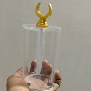 Frascos acrílicos de diseño único moderno con perilla de tapa de Metal para contenedor de Chocolate Oud decoración del hogar y uso de boda juego de regalo de Ramadán - Product Image 1