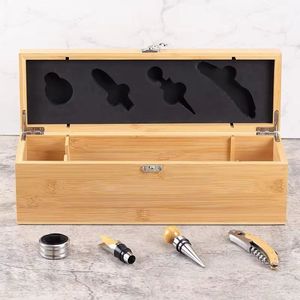 Porte-bouteilles élégant en bois pour comptoir de cuisine, présentoir de rangement pour vin, organisateur en bois naturel fait main pour la décoration de salle à manger - Product Image 5