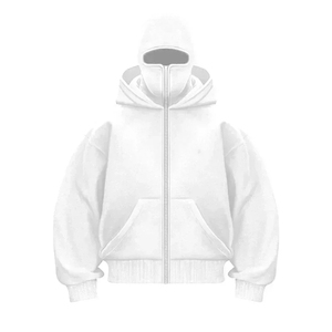 Balaclava pour homme, sweat-shirt zippé chaud d'hiver, style décontracté Y2K avec masque facial intégré, veste de sport pour activités de plein air - Product Image 3