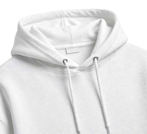 Sudadera con Capucha para Hombre, Color Blanco Sólido, Forro Polar, 80/20, Manga Larga, Estilo Casual, con Logotipo Personalizado - Product Image 1