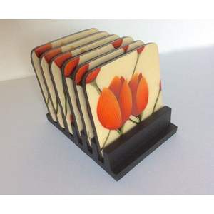 Posavasos de MDF con Acabado de Lujo Impreso, Resistentes a la Humedad, Protección para Mesa de Comedor, Cocina y Hogar, Tapetes Esmaltados para Café - Product Image 2