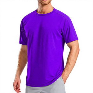 T-shirt à manches courtes pour homme, noir, 100% polyester, tricoté, séchage rapide, col rond, coupe classique, imprimé, décontracté, écologique - Product Image 6