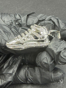 AARVA JEWELS <b>Shoe</b> Pendant Moissanite <b>Charm</b> Silver Color Hiphop Style Gold Plated Jewelry Tag <b>Charm</b> Third Party Certified for - Product Image 2