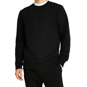 Ensemble de survêtement en coton noir pour homme, sweat-shirt à col rond, pantalon long avec poches latérales, tenue décontractée pour l'automne - Product Image 6