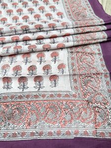 Export Quality Custom Logo Hand Block Print Leaf And Flower Pattern Cotton Sarong <b>Wrap</b> Women Lightweight Breathable Sarong - Product Image 5