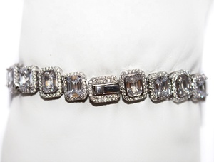 Bracelets en argent sterling 925 massif de haute qualité avec zircon cubique, style vintage, pour cadeaux de fête et de mariage - Vente en gros - Product Image 5