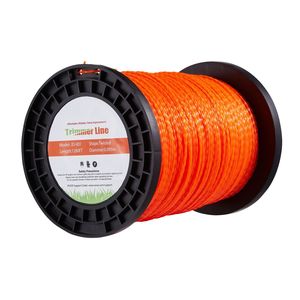 Fil de coupe en nylon orange de qualité supérieure 0,095 po x 1280 pi, robuste, universel, pour débroussailleuses et coupe-bordures électriques - Product Image 1