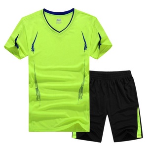Conjunto de Jersey de Rugby Negro con Cuello en V para Hombre, con Detalles en Verde Neón, Ropa Deportiva de Manga Corta que Absorbe la Humedad para Adultos, Todas las Temporadas - Product Image 3