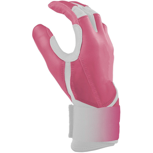 <b>Pink</b> White Full Finger Baseball Batting Gloves With Custom Logo Anti Slip Soft Material Pro Hitting Sports Mitts - Product Image 3