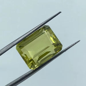 ควอตซ์เลมอนธรรมชาติทรงบาแกตต์รูปสี่เหลี่ยมผืนผ้า พลอยกึ่งมีค่า 13.05 กะรัต 11.30x14.80 มม. - Product Image 1