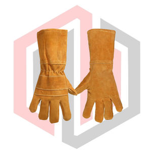 Gants de soudeur en cuir fendu, résistants à la chaleur, 16 pouces, sans silicone, pour soudeurs TIG/MIG, barbecues, pompiers, anti-coupure - Product Image 3
