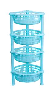 Round Plastic Storage Trolley 4 Set for Kitchen and Office Multi Layer <b>Rolling</b> Organizer Cart Space Bathroom and Pantry - Product Image 2