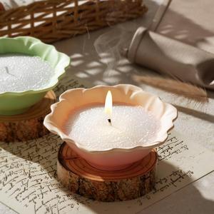 Molde de Silicona para Velas de Resina de Yeso, Tazón de Almacenamiento con Forma de Hoja de Loto con Encaje Irregular, Portavelas para Aromaterapia - Product Image 2