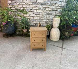 Commode rustique antique en bois massif noyer, 5 tiroirs, taille Queen, Song Kon, ensemble de meubles de chambre à coucher - Product Image 2
