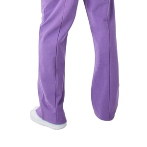 Nouveaux survêtements à fermeture éclair surdimensionnés 100% coton français éponge vêtements fabrication hommes goutte épaule fermeture éclair survêtements flare pantalon - Product Image 5