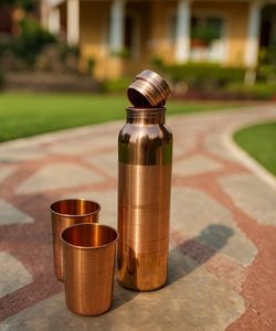 <b>Copper</b> Water <b>Bottle</b> Sustainable Kitchen Hydration <b>Bottle</b> for Eco Friendly Homes and Reusable <b>Drinking</b> - Product Image 2