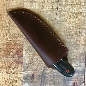 Étui à couteau en cuir de vachette de qualité supérieure, coutures robustes, boucle de ceinture, étui de transport pour usage extérieur, étui à couteau en cuir artisanal - Product Image 5