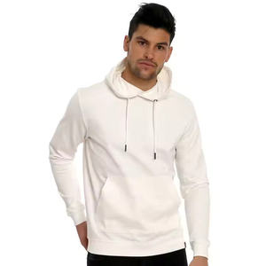 Sweat à capuche pour homme en molleton épais de qualité supérieure, coupe classique, polyester/coton, uni, avec broderie unie - Product Image 2